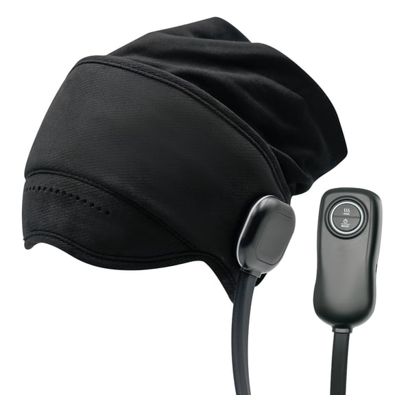 DUHKP Air Compression Heated Head Massage Cap, 3 Massage Modes & 2 Heat Levels(45 ℃ /50 ℃ ), Low Noise Rechargeable 2500mAh Scalp Massager for Headache Relief & Better Sleep