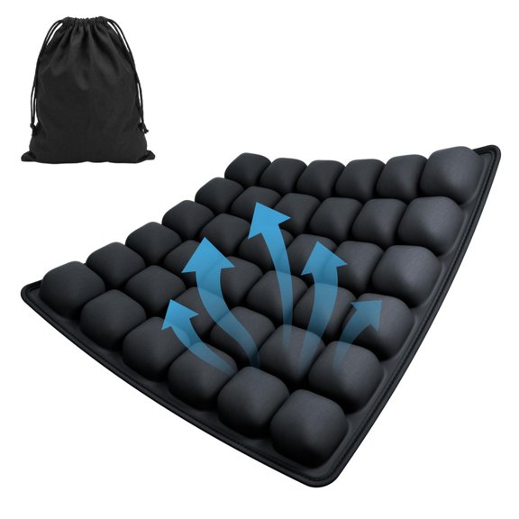 DUHKP Inflatable Portable Travel Seat Cushion Ergonomic Pressure Relief Pad for Flight Car Office Camping Stadium