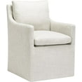 thumbnail image 1 of DUHOME Linen Upholstered Armchair with Cushions, and 4 Casters for Living Room, Office, or Bedroom, 1 of 9