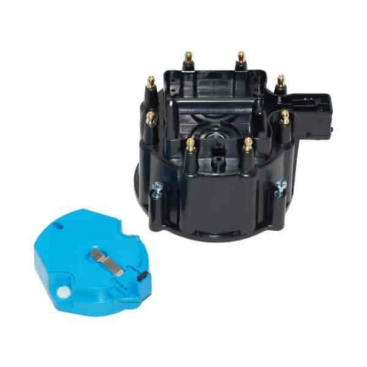 DUI CF12000BK Replacement Cross-Fire Cap and Rotor Black GM V-8 ...