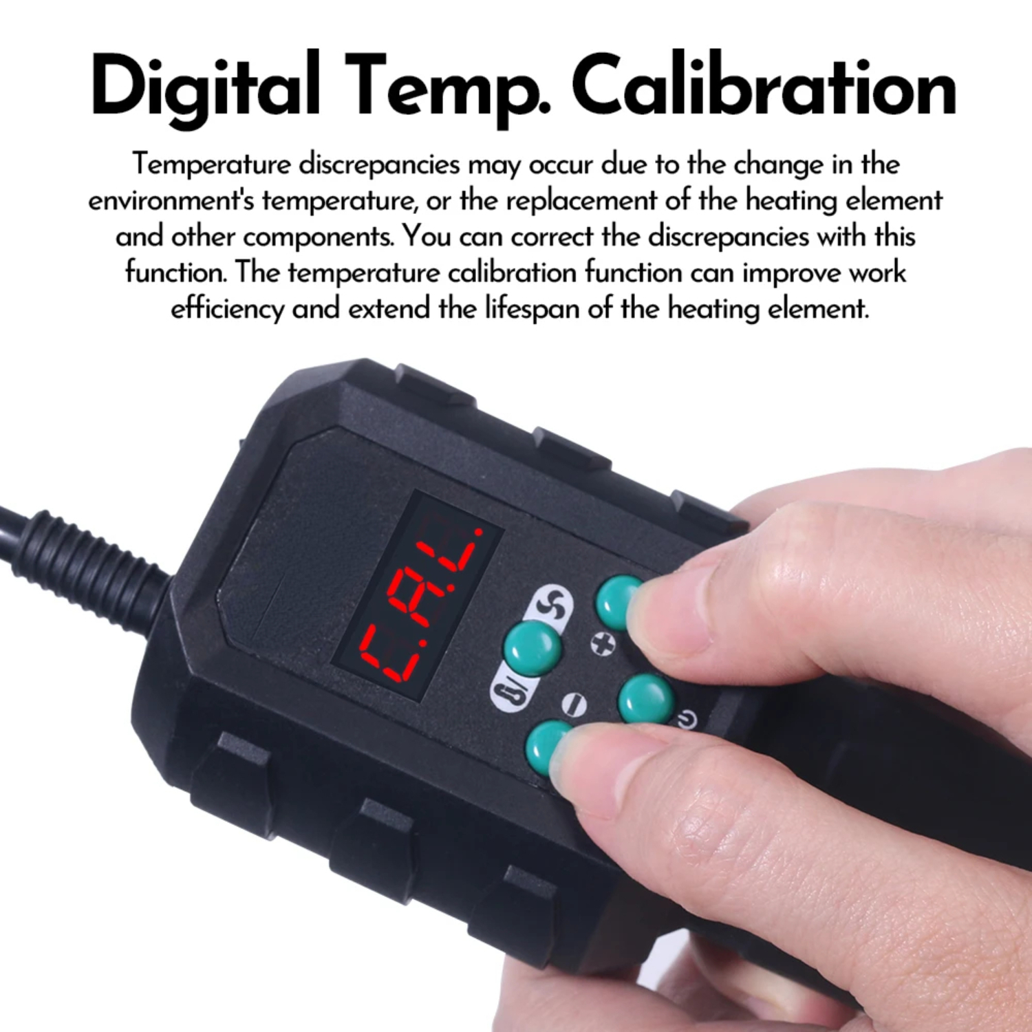 DUJRUIS LCD Digital High Performance Micro Hot Air Gun with Temperature