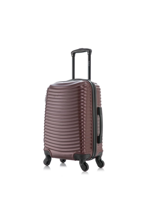 Adly 20" Hardside Lightweight Luggage with Spinner Wheels, Handle and Trolley, Wine