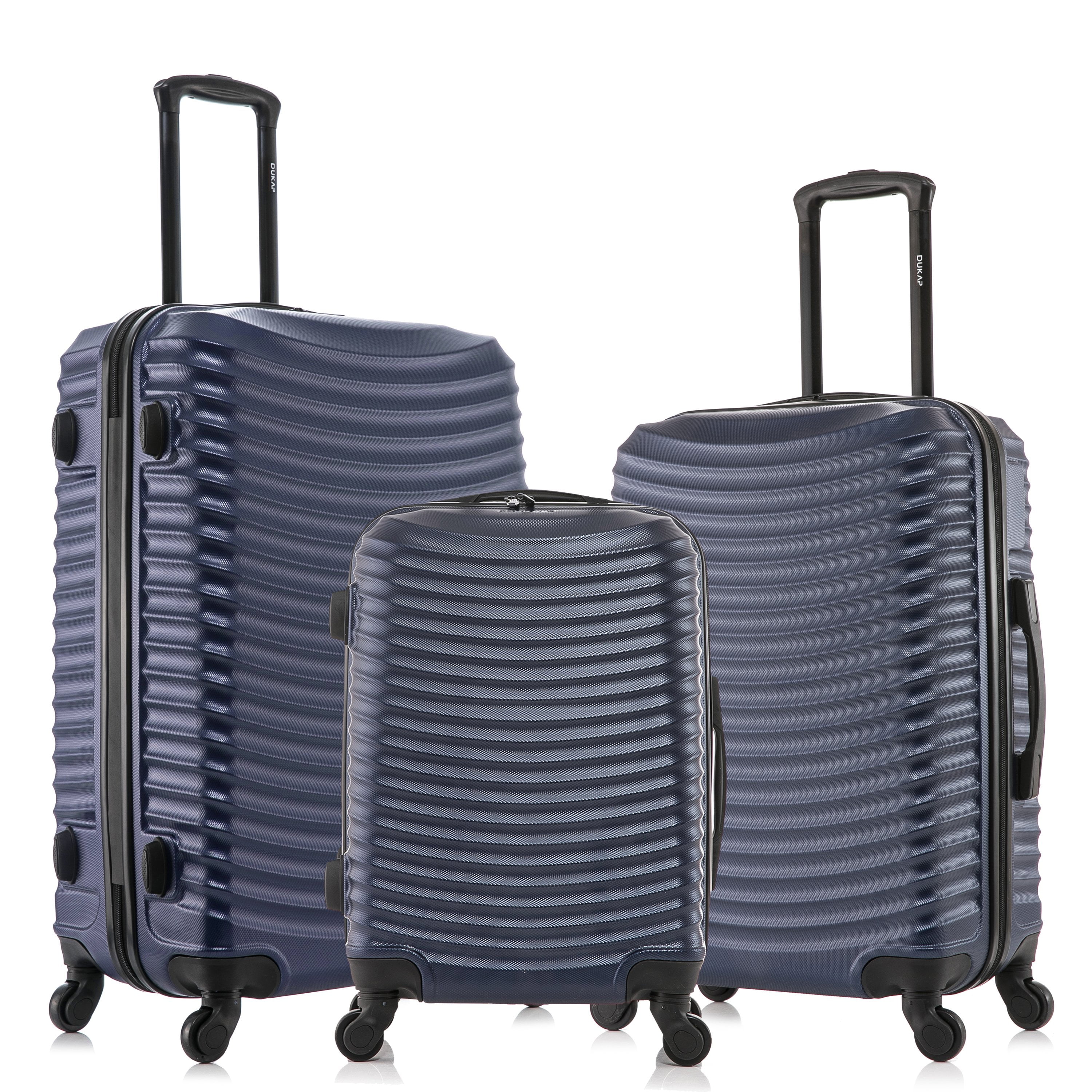 DUKAP Adly 3Piece Hardside Luggage Sets with Spinner Wheels, Handle