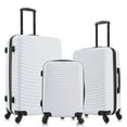 thumbnail image 1 of DUKAP Adly 3-Piece Hardside Luggage Sets with Spinner Wheels, Handle and Trolley, (20"/24"/28"), White, 1 of 10