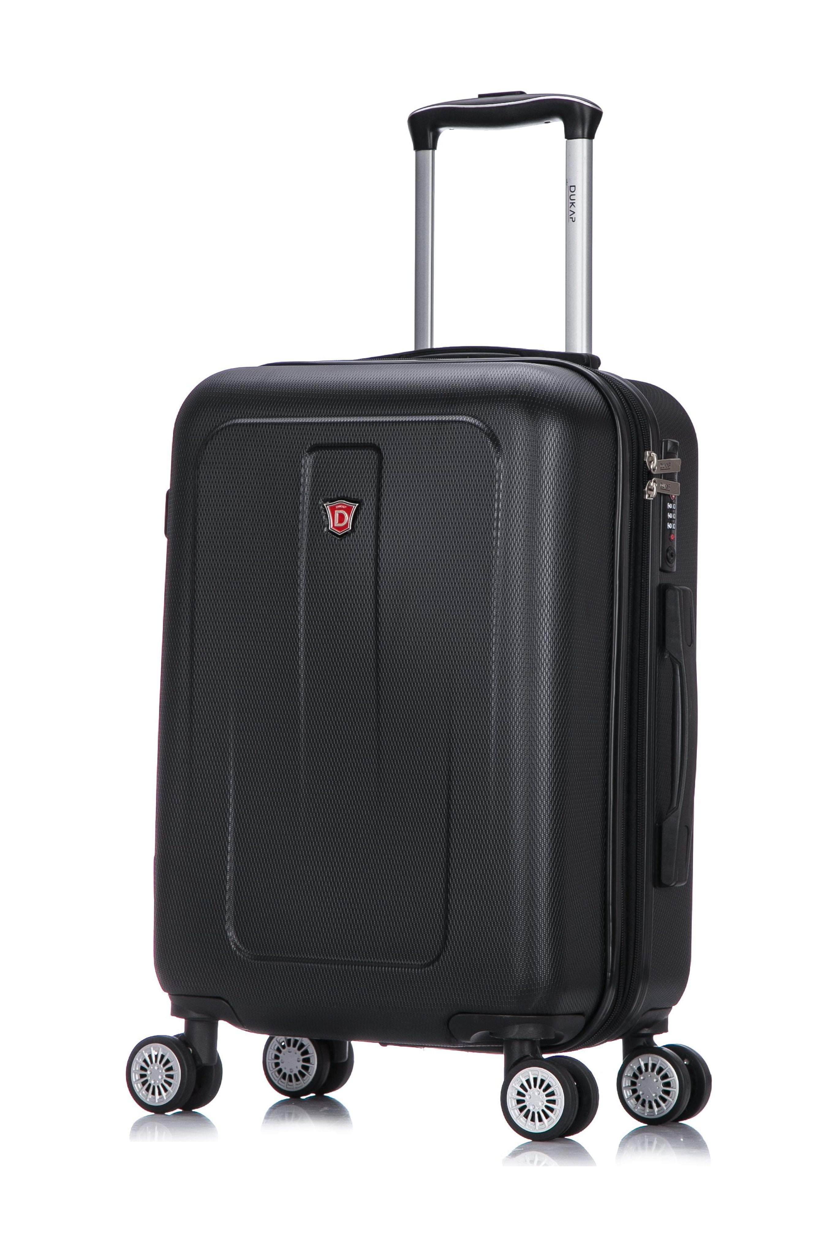 DUKAP Crypto 20 Hardside Lightweight Luggage with Spinner Wheels, Handle  and Trolley, Black - Walmart.com