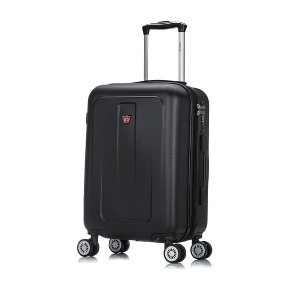 DUKAP Crypto 20" Hardside Lightweight Luggage with Spinner Wheels, Handle and Trolley, Black