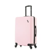 DUKAP Discovery 24" Hardside Lightweight Luggage with Spinner Wheels, Handle and Trolley, Pink
