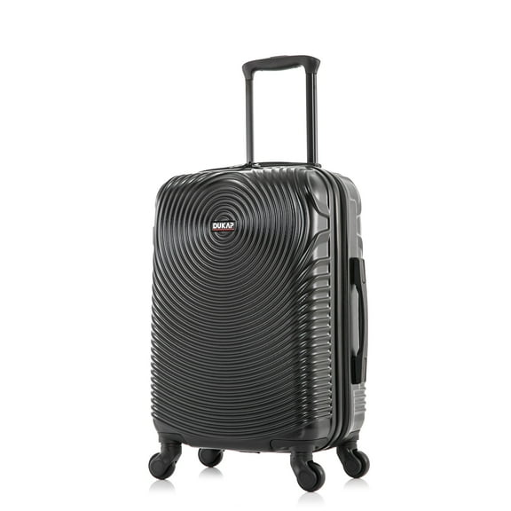 DUKAP Inception 20" Hardside Lightweight Luggage with Spinner Wheels, Handle and Trolley, Black