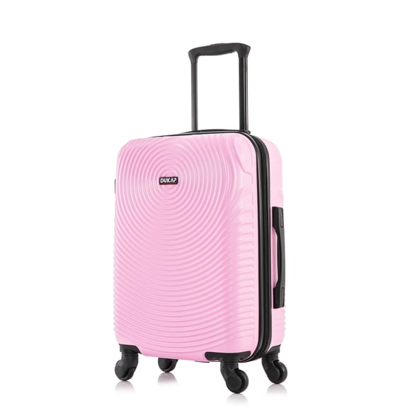 DUKAP Inception 20" Hardside Lightweight Luggage with Spinner Wheels, Handle and Trolley, Pink