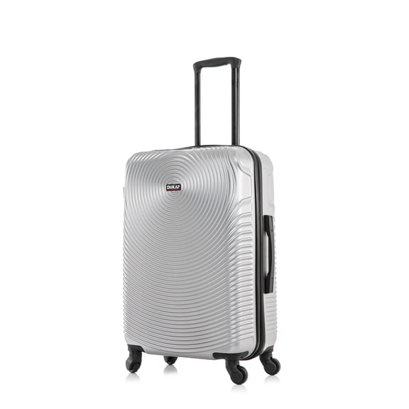 DUKAP Inception 24" Hardside Lightweight Luggage with Spinner Wheels, Handle and Trolley, Silver