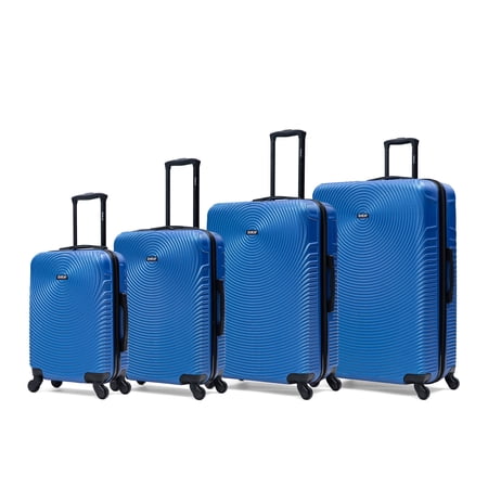 DUKAP Inception Lightweight Hardside Spinner 4 Piece Luggage Set 20"/24"/28"/32" Blue