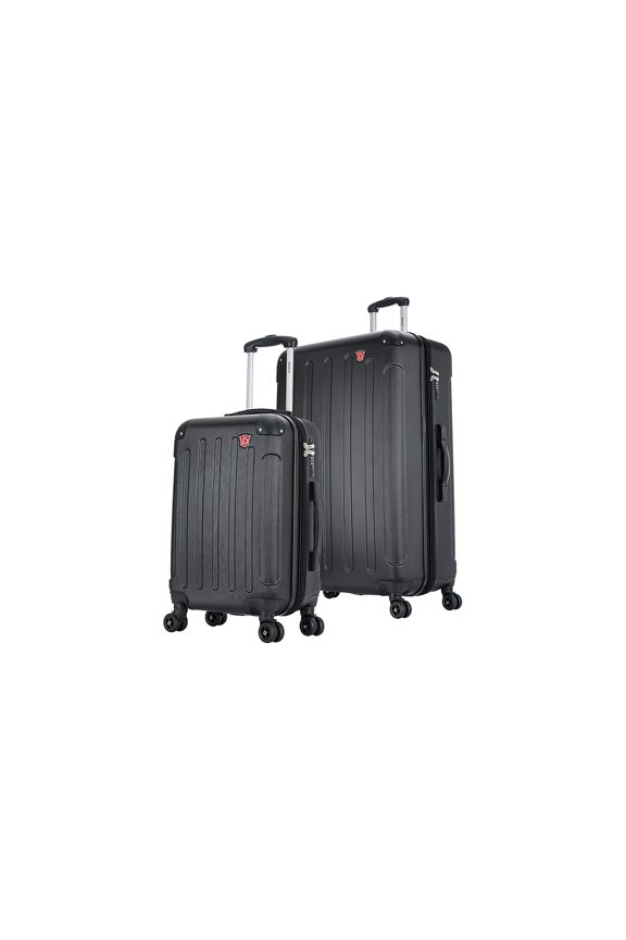 Intely 2-Piece Plastic Luggage Set Black (DKINT0SM-BLK)