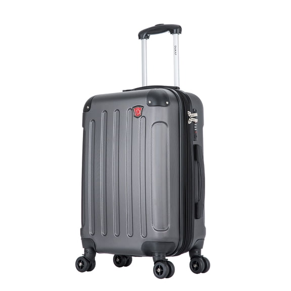 DUKAP Intely 20" Hardside Lightweight Carry-on Luggage with Spinner Wheels and USB Port, Gray