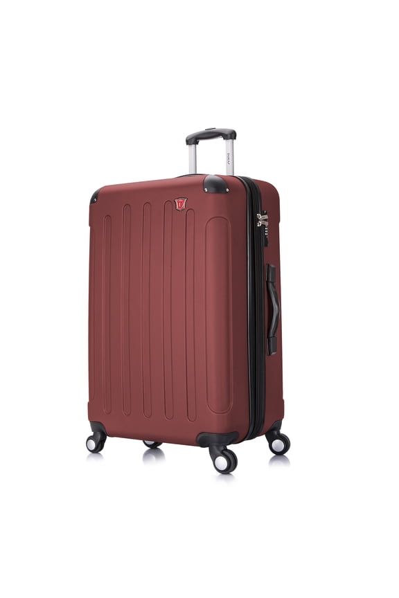Intely 28" Hardside Lightweight Luggage with Spinner Wheels and Integrated Weight Scale, Wine