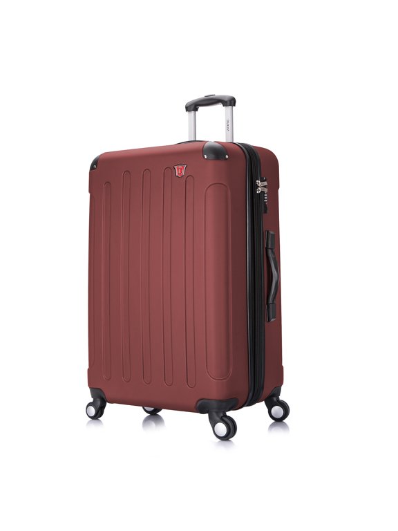 Intely 28" Hardside Lightweight Luggage with Spinner Wheels and Integrated Weight Scale, Wine