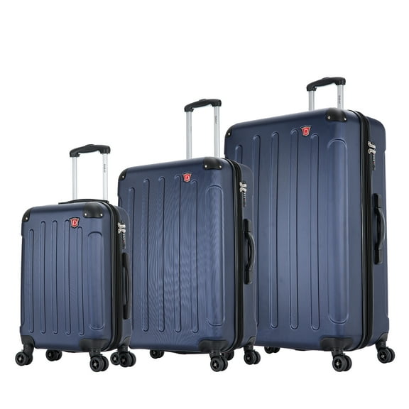 DUKAP Intely 3-Piece Smart Hardside Luggage Sets with USB Port and Integrated Weight Scale, (20"/28"/32"), Blue