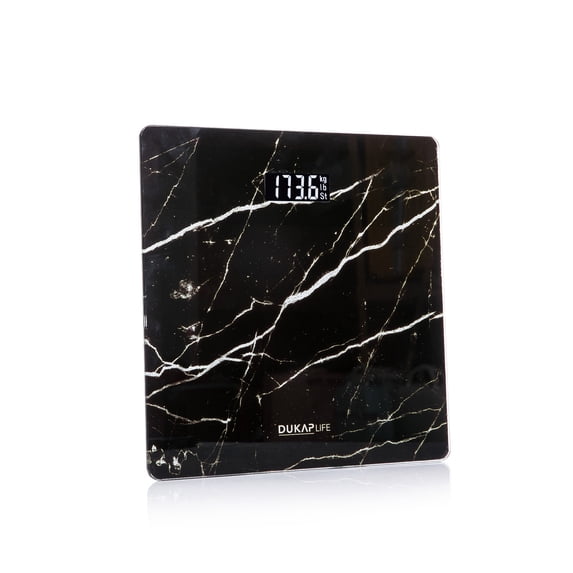 DUKAP LIFE Digital Bathroom Body Weight Scale -BLACK MARBLE