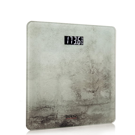 DUKAP LIFE Digital Bathroom Body Weight Scale - Grey Concrete Design