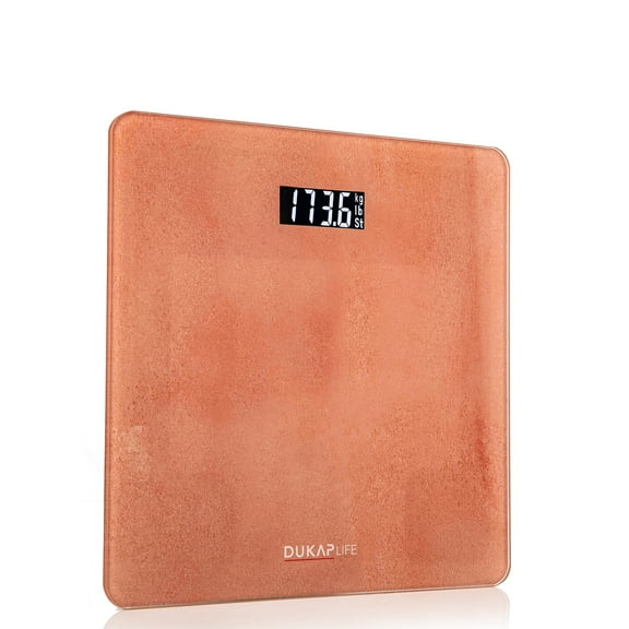DUKAP LIFE Digital Bathroom Body Weight Scale - Rose Gold Design