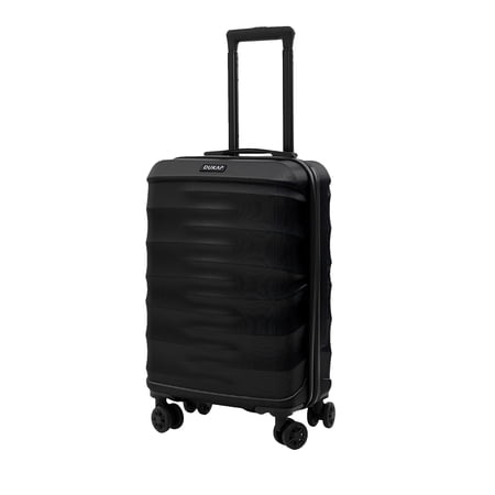 DUKAP RAV 20" Hardside Luggage with Spinner Wheels, Handle and Trolley, Black
