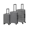 thumbnail image 1 of DUKAP RAV 3-Piece Hardside Luggage Sets with Spinner Wheels, Handle and Trolley, (20"/24"/28"), Silver, 1 of 7