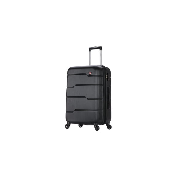 DUKAP RODEZ Plastic 4-Wheel Spinner Luggage Black (DKROD00M-BLK)