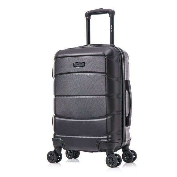 DUKAP SENSE 20" Hardside Lightweight Carry On Luggage with Spinner Wheels, Handle and Trolley, Black