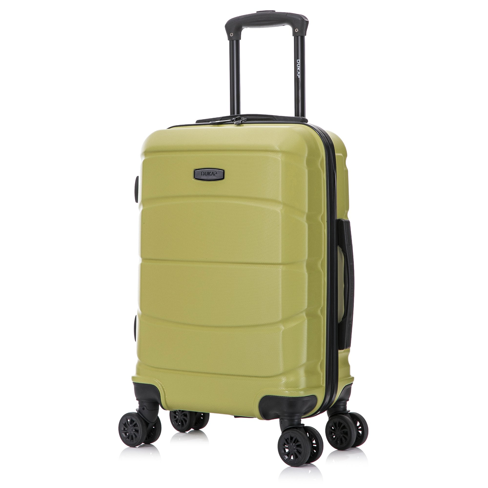 DUKAP SENSE 20" Hardside Lightweight Carry On Luggage with Spinner Wheels, Handle and Trolley, Green