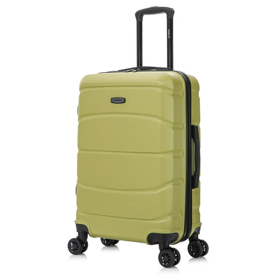 DUKAP SENSE 24" Hardside Lightweight Checked Luggage with Spinner Wheels, Handle and Trolley, Green