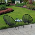 thumbnail image 1 of DUKAP Sassio 3 Piece Conversation Patio Set in Black, 1 of 6