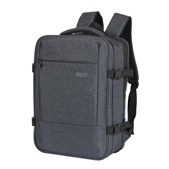 DUKAP X-Era Expandable Backpack - Heavy Duty Material, Premium Washed Fabric, Padded Laptop Compartment, EZ-Access Pockets, Carry-On Sleeve, High Performance Backpack for Travel - Black