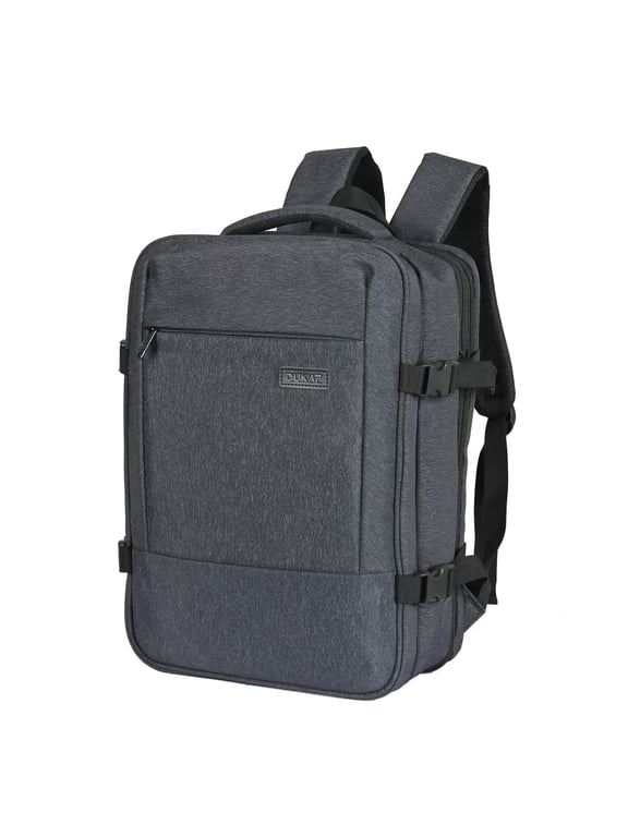 X-Era Expandable Backpack - Heavy Duty Material, Premium Washed Fabric, Padded Laptop Compartment, EZ-Access Pockets, Carry-On Sleeve, High Performance Backpack for Travel - Black