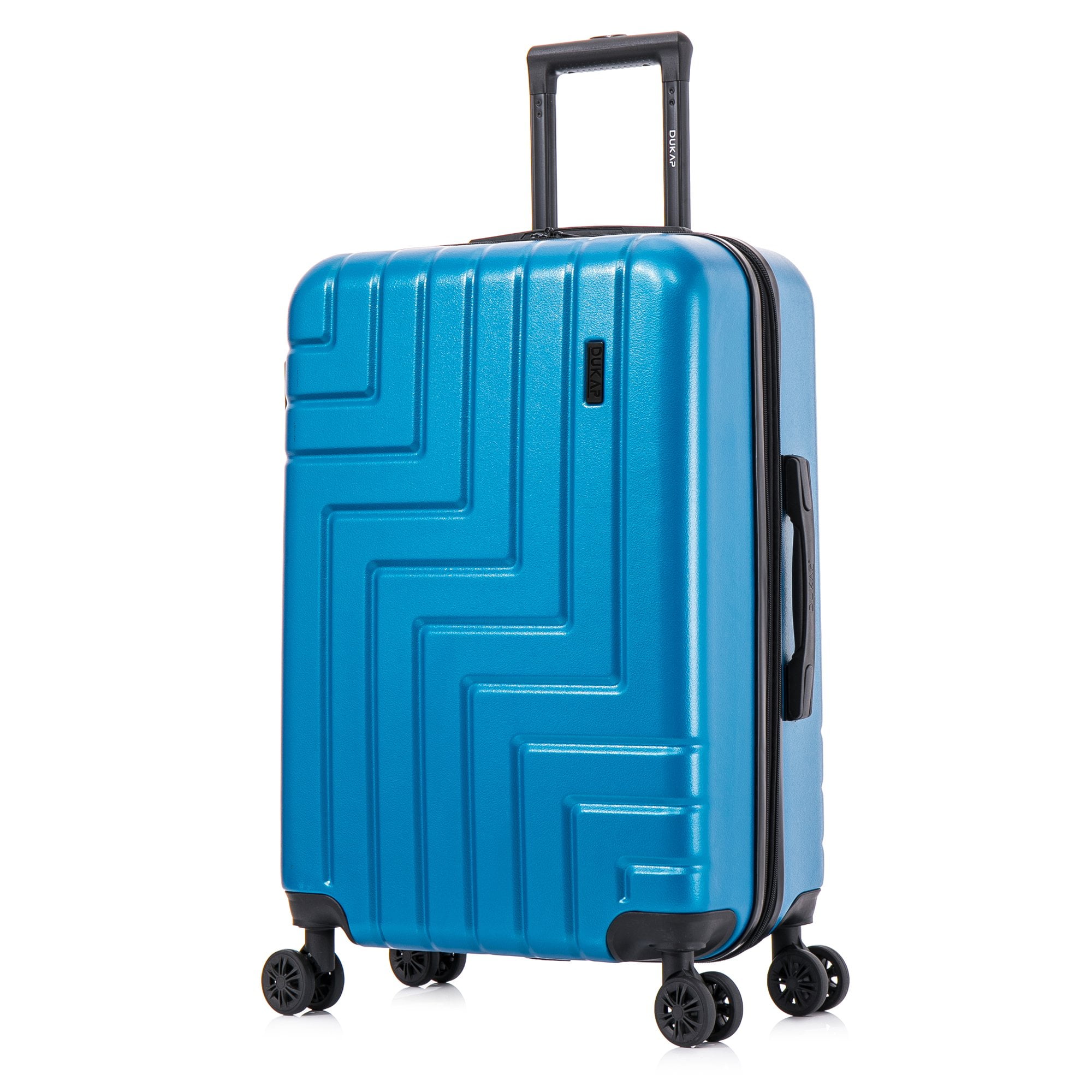 DUKAP ZAHAV 24" Hardside Lightweight Checked Luggage with Spinner Wheels, Handle and Trolley, Teal