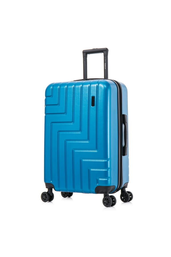 ZAHAV 24" Hardside Lightweight Checked Luggage with Spinner Wheels, Handle and Trolley, Teal
