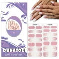 thumbnail image 1 of DUKASOU Semi Cured Gel Nail Srips, 28Pcs Finger Nail Stickers for Adults, Salon Manicure Full Nail Wraps UV Nail Polish Strips, Pink Colored Flower, 1 of 8