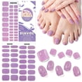 thumbnail image 1 of DUKASOU 60Pcs Semi Cured Gel Nail Strips, DIY Finger and Toe Nail Stickers Nail Polish Strips, Long Lasting Salon Quality Nail Art Stickers for Adults, Magenta Pink, 1 of 7