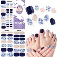 thumbnail image 1 of DUKASOU 60Pcs Semi Cured Gel Nail Strips, DIY Finger and Toenail Stickers Nail Polish Strips, Long Lasting Salon Quality Nail Art Stickers for Adults, Dark Blue, 1 of 7