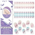 thumbnail image 1 of DUKASOU 44Pcs Upgraded Gloss Gel Nail Polish Strips UV Free, Blue and Pink Gradient Stick on Nail Strips, DIY Finger Full Nails Wraps Manicure Nail Art Stickers for Adults, 1 of 7
