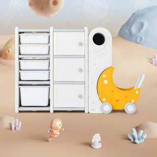 Costway Kids Toy Storage Organizer Toddler Playroom Furniture W/ Plastic  Bins Cabinet : Target