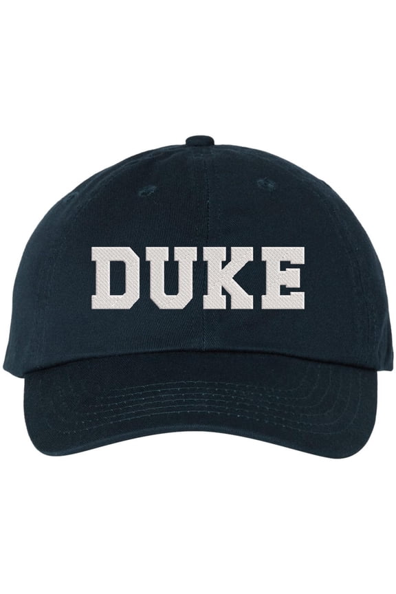 DUKE Embroidered Dad Hat Adjustable Baseball Cap Strapback Low Profile Cap (NavyBlue)