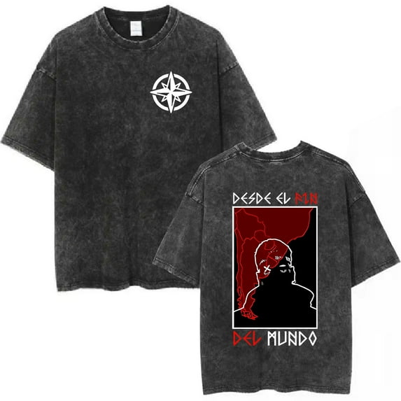 DUKI ADA Tour Cotton T-Shirt for Men & Women - Hip Hop Style, Vintage Washed, Oversized & Cozy Short Sleeve Tops