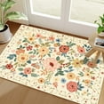 thumbnail image 1 of DUKINO 2x3 Rugs for Entryway, Floral Indoor Washable Front Door Mat, Non Slip Boho Small Carpet, Soft Low Pile Throw Rug for Entrance, Bedroom, Kitchen, Laundry, Bathroom, Beige Yellow, 1 of 8