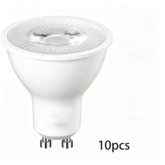 DUKOU 10-Pack Gu10 Led Bulb Dimmable,5000K Daylight Gu10 Bulb Replacement for Track Lighting,500Lm,7W(50W Equivalent) Led Light Bulb for Kitchen,Range Hood,Living Room,Bedroom
