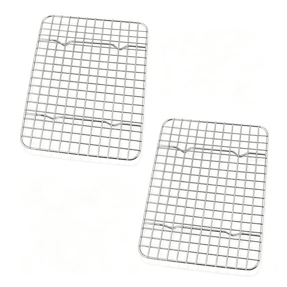 DUKOU 8.75" Cooling Baking Rack Set of 2,Stainless Steel Grid Cooking Racks for Roasting Drying Grilling,Oven & Dishwasher Safe,Heavy Duty & Healthy