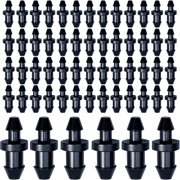 DUKOU Drip Irrigation Goof Plugs End Cap Fittings Garden Lawn Barbed End Plugs Fits Drip Irrigation Sprinkler Systems Seals Tubing Ends Prevents Leaks Pipe Connectors Home Garden