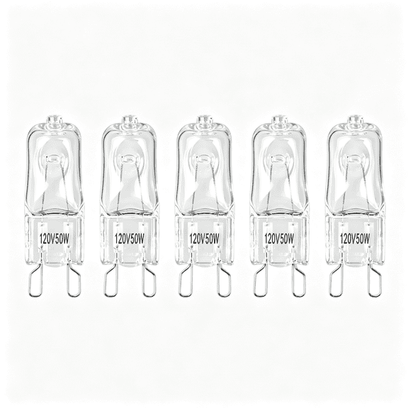 DUKOU G9 50W Halogen Reptile Heat Lamp Bulb,Day White Uva Basking Light for Bearded Dragon Gecko Turtle Lizard Terrarium 5 Pack Reptile Heat Lamp