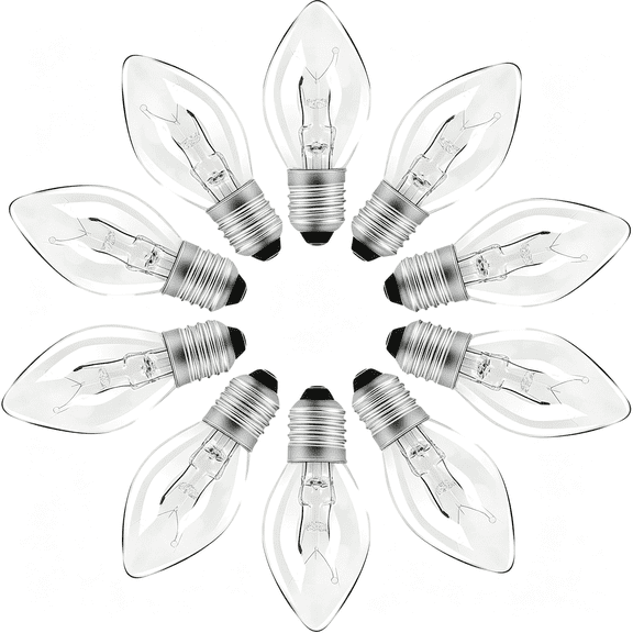 DUKOU Original Flea Trap Light Bulbs Replacement, 7W, 10 Pack | E12 Candelabra Base Light Bulbs for Flea Trap Inside Your Home, Friendly for Kids & Pets, Warm Light