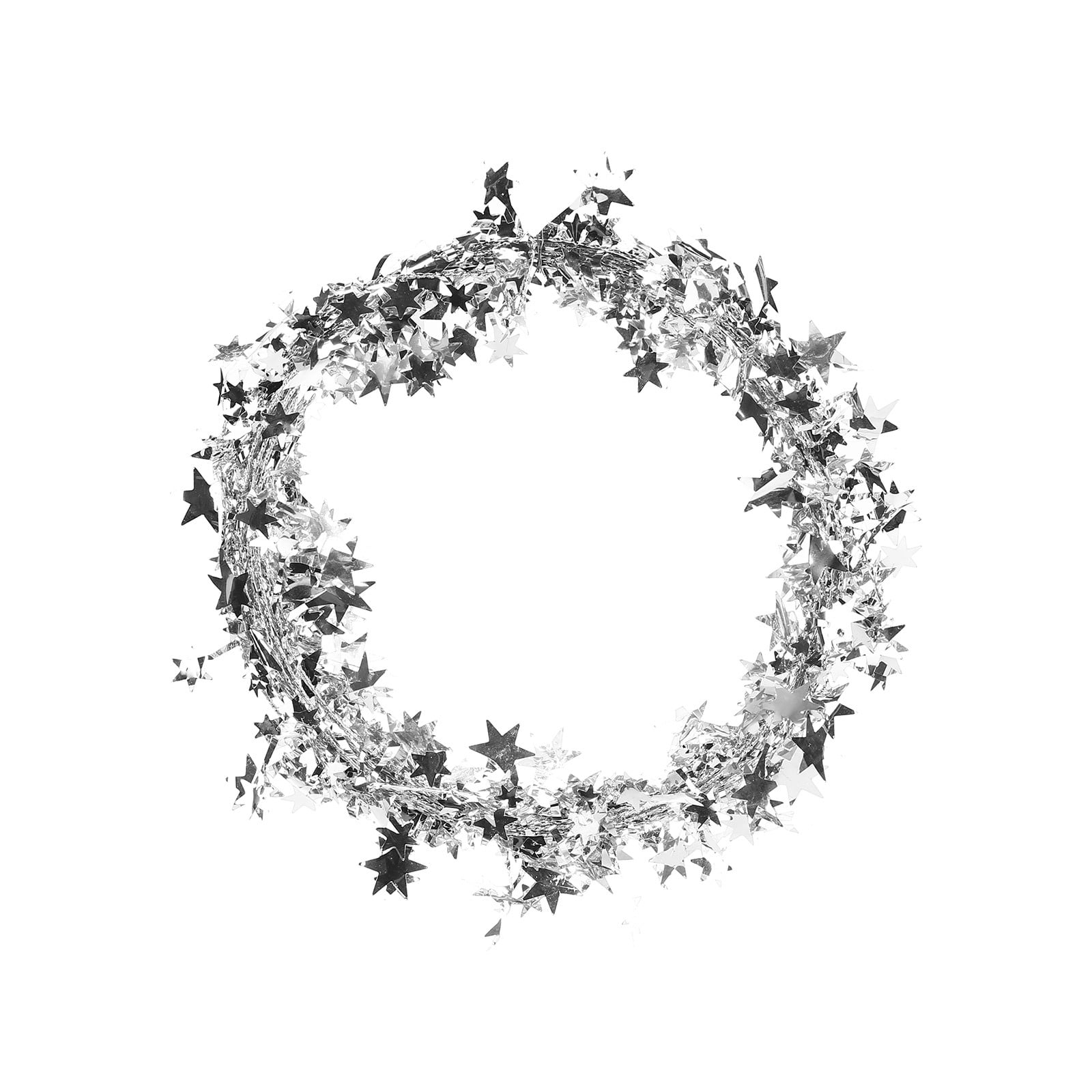Ashosteey Christmas Star Wired Garland Xmas Metallic Glitter Star