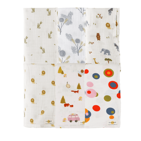 DULAAR Organic Muslin Face Napkin (Set of 6)