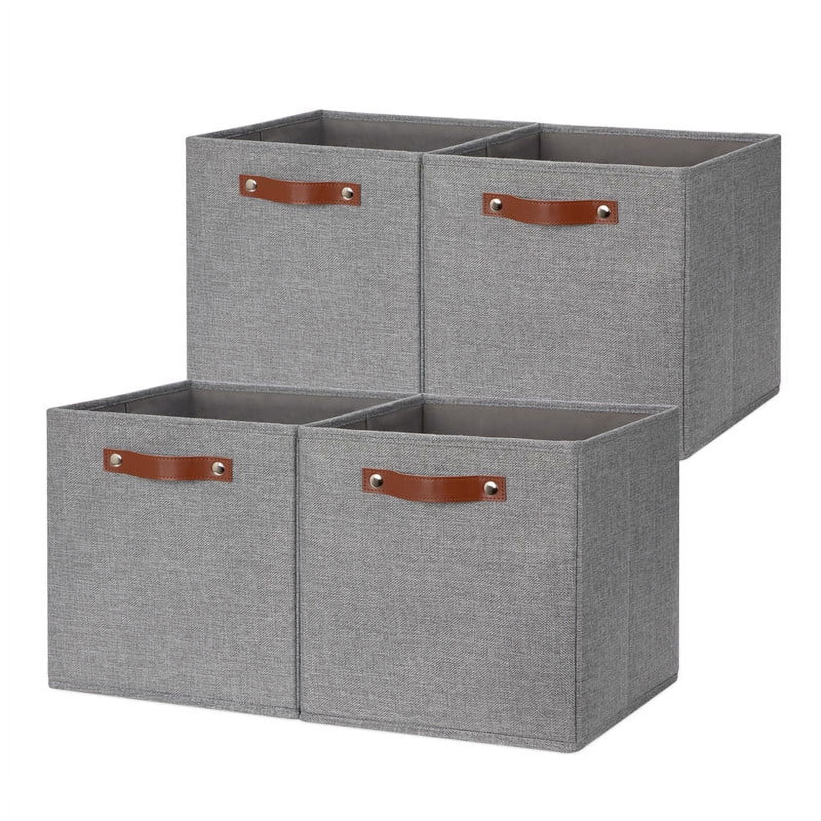 DULLEMELO Cube Storage Bins 12 Inch Storage Cubes 4PCS Fabric Organizer